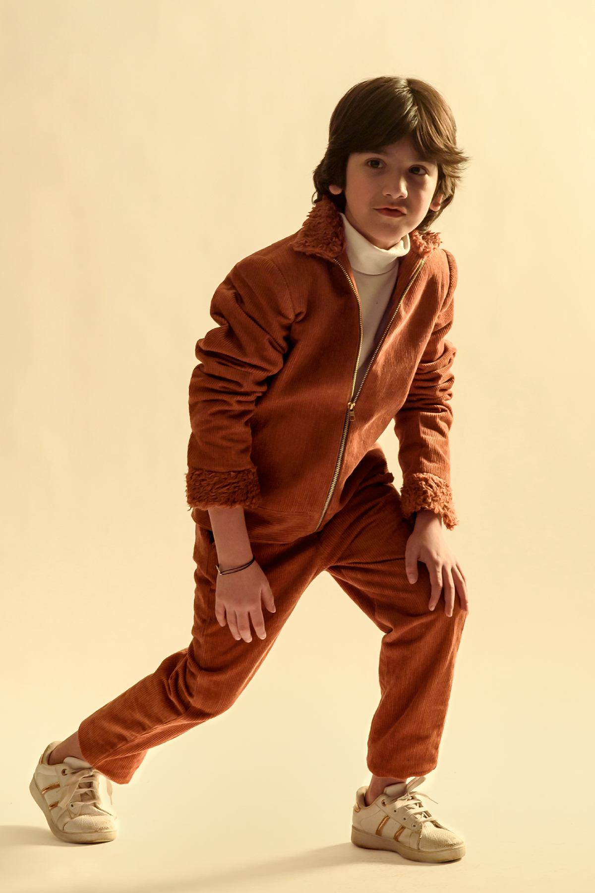 Buy Kids Designer Littleens Coordinated blazer and trouser suit with loose and boxy blazer with contrasting faux leather trims paired with trousers Online at ScrollnShops